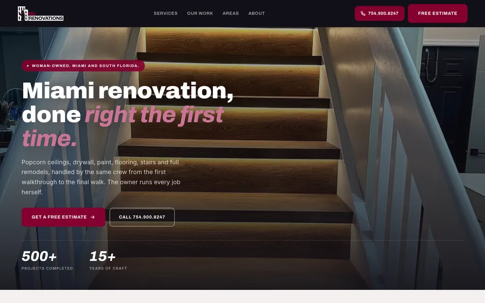 Website we designed and built for MS Renovations Pro